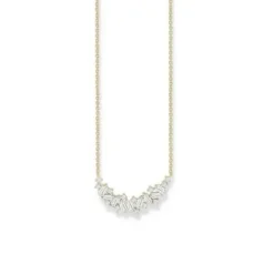9ct Yellow Gold Mixed Diamond Necklace