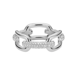 Daniel Wellington Crystal Link Ring | Brass | Silver | 58