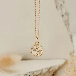 Evolve | Fantail Coin | Yellow Gold Plated | Necklace