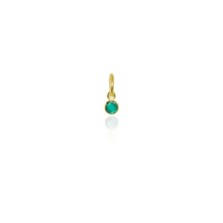 Evolve | May | Gold Plated | Green Onyx | Pendant Charm