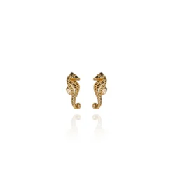 Evolve | Mini Seahorse | Gold Plated | Studs