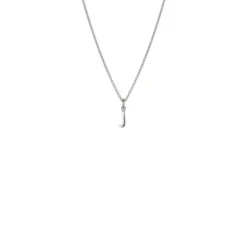 Evolve Mini Letter 'J' Stg Silver 45cm Necklace