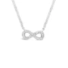 Grace 'Balance' Infinity Necklace | Silver CZ RH