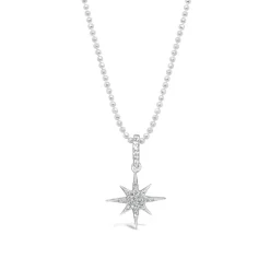 Grace 'Brilliance' Star Necklace | Silver CZ RH