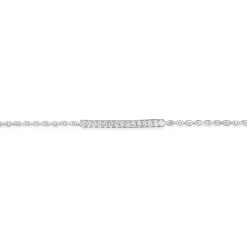 Grace 'Courage' Line Bracelet | Sterling Silver RH | CZ