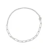 Grace 'Courage' Paperlink Chain Bracelet | Silver CZ |