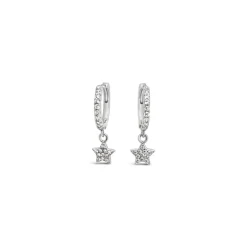 Grace 'Energy' Star Sleeper Earrings | Silver CZ