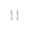 Grace 'Glow' Moon Sleeper Earrings | Silver CZ