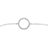 Grace 'Harmony' Large Circle Bracelet | Silver CZ RH