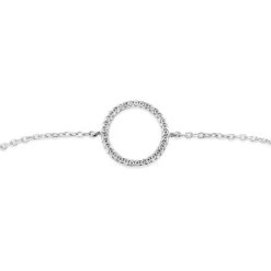Grace 'Harmony' Large Circle Bracelet | Silver CZ RH