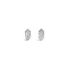 Grace 'Light' Octagonal Stud Earrings | Silver CZ RH