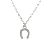 Grace 'Luck' Horseshoe Necklace | Silver CZ RH