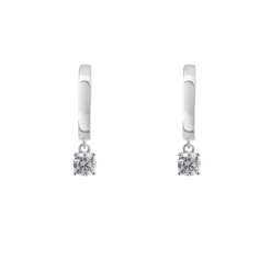 Grace 'Simplicity' Huggie Earrings | Silver CZ RH