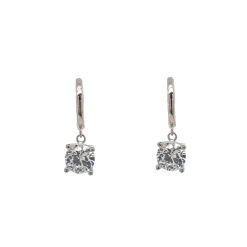 Grace 'Simplicity' Huggie Hoop Earrings | Silver CZ RH