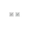 Grace 'Simplicity' 6mm Princess Earrings | Silver CZ RH