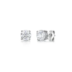 Grace 'Simplicity' 5mm Stud Earrings | Silver CZ RH
