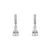Grace 'Simplicity' Silver Pear Drop Earrings | Silver CZ RH