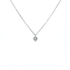 Grace 'Stability' Bezel Heart Necklace | Silver CZ RH