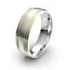 Infinity Titanium & 9ct Yellow Gold Wedding Band (V)