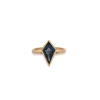 9k Contemporary London Blue Ring