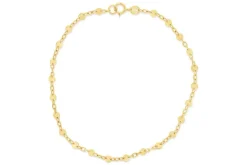 9k Golden Disc Cascade Bracelet