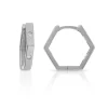 9k Hexagonal CZ Earrings