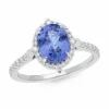9K Tanzanite & Diamond Ring