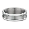 9K White Gold & Titanium Wedder Ring (X)