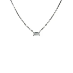 9k White Sapphire Necklace