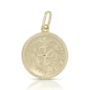 9k Yellow Gold Compass Pendant on Stg YG Plate Chain