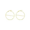 9K Yellow Gold Diagonal Bar Hoops