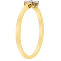 9k Yellow Gold Diamond Trio Ring