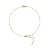 9k Yellow Gold Forzatina Cross Bracelet