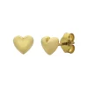 9k Yellow Gold Heart Stud Earrings
