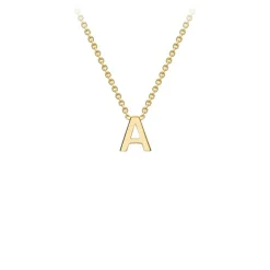 9k Yellow Gold Initial 'A' Necklace