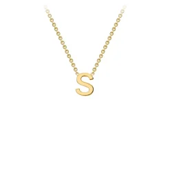 9k Yellow Gold Initial 'S' Necklace