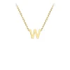 9k Yellow Gold Initial 'W' Necklace