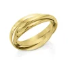 9k Yellow Gold Interlocking Bands