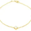 9k Yellow Gold MOP Petal Bracelet