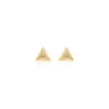 9k Yellow Gold Pyramid Stud Earrings