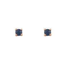 9k Yellow Gold Sapphire 3mm Claw Stud Earrings