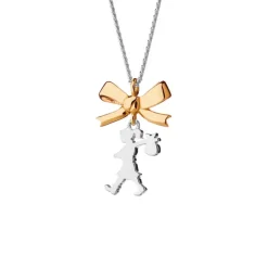 Karen Walker | Mini Girl with Bow | 45cm Silver and Yellow Gold | Necklace