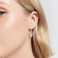 Karen Walker | Mini Girl with Bow | Silver and Yellow Gold | Hoop Earrings