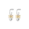 Karen Walker | Mini Superlove | Silver and Yellow Gold | Hoop Earrings