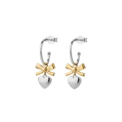 Karen Walker | Mini Superlove | Silver and Yellow Gold | Hoop Earrings
