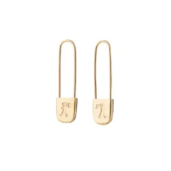 Karen Walker | Runaway Safety Pin | Yellow Gold Plated | Earrings