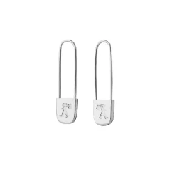 Karen Walker | Runaway Safety Pin | Silver | Earrings