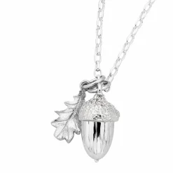 Karen Walker Acorn & Leaf Necklace | Sterling Silver