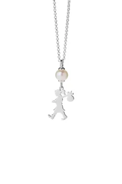 Karen Walker Girl & The Pearl Necklace | 45cm | Sterling Silver