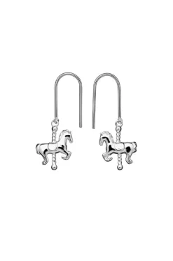 Karen Walker Mini Carousel Horse Earrings | Sterling Silver